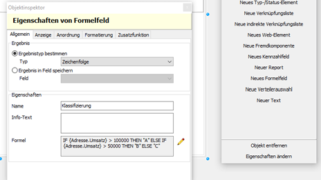 Mit dem Modul Form & Database Designer Felder editieren